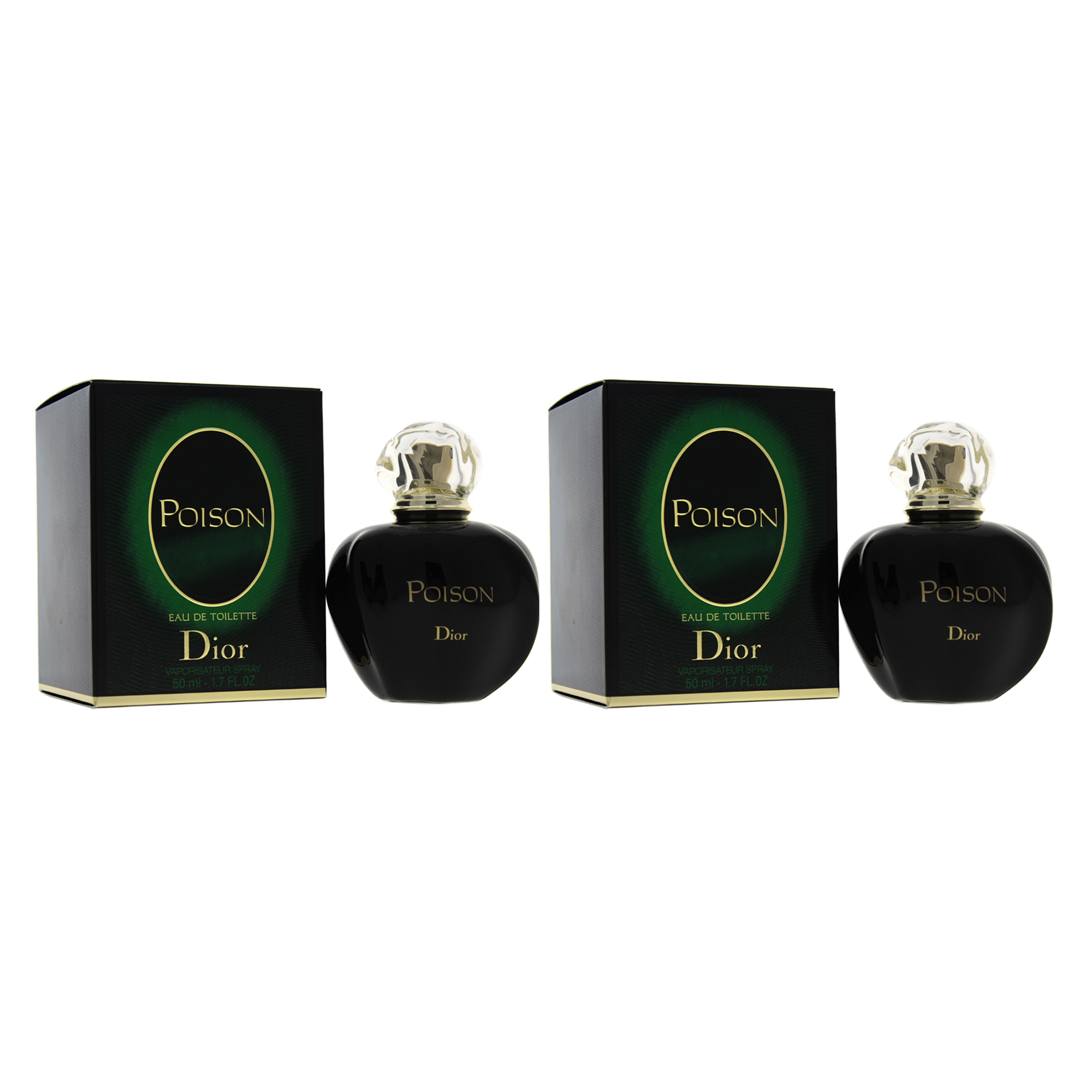 Christian Dior Poison - Pack of 2 - 1.7 oz EDT Spray - Walmart.com